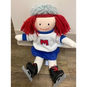 Eden Toys Madeline Ice Skater doll 1995 Red Hair Blue Skirt Cheerleader Outfit